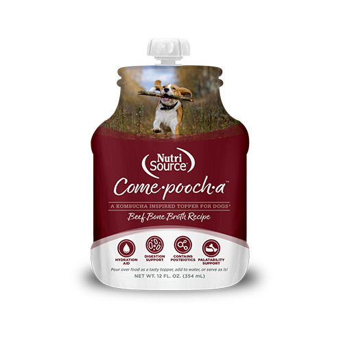 NutriSource® Come‑pooch‑a Recette de bouillon d’os au bœuf – Garniture pour chiens, 12 oz