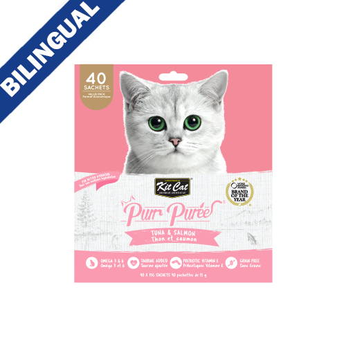 Kit Cat® Purr Purées® Gâterie pour chat Thon& Saumon 40 X 15g