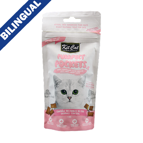 Kit Cat® Purrfect Pockets contrôle des boules de poil, gâterie pour chats 60-gm