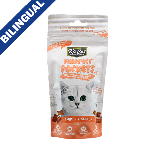 Kit Cat® Purrfect Pockets saumon, gâterie pour chats 60-gm