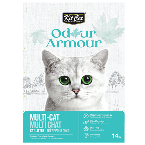 Litière pour chats Kit Cat® Odour Armour Multi-Cat 14 kg