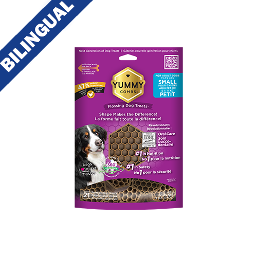 Yummy Combs® avec vrai poulet – Friandises dentaires pour petits chiens (12 oz)