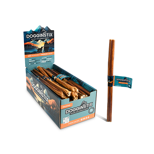 DOGGINSTIX Bâtons de Buffle 12" – Friandises et Mastications Naturels pour Chiens