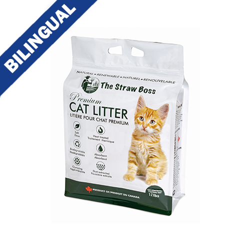 Straw Boss Litière pour chat Prenium