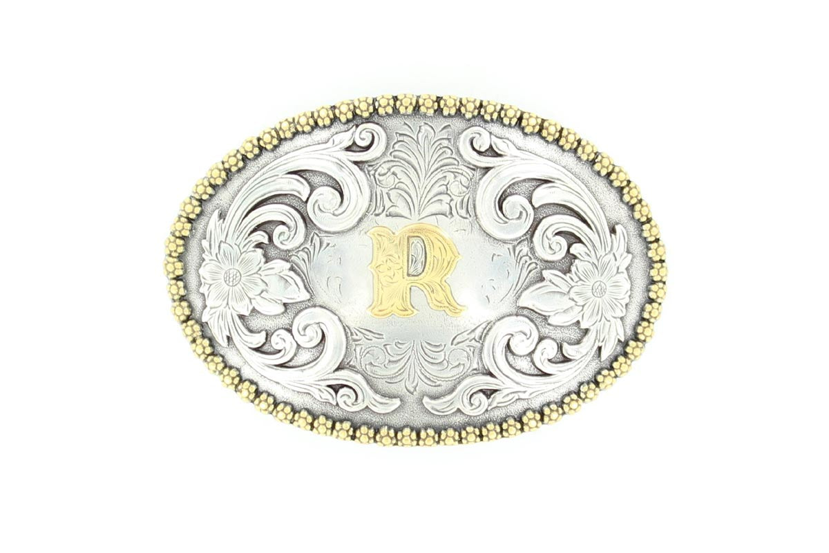 Nocona Boucle de ceinture Ovale Initiale – Homme