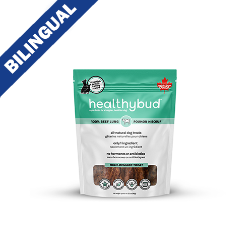 Healthybud® Poumon de Bœuf, Gâteries pour chien, 60-gm