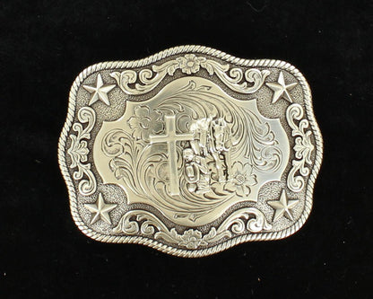 Nocona Boucle de ceinture Antique Silver – Homme