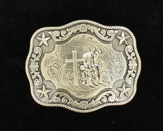 Nocona Boucle de ceinture Antique Silver – Homme