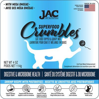 Jac Chat Crumbles De Crevette 4Oz