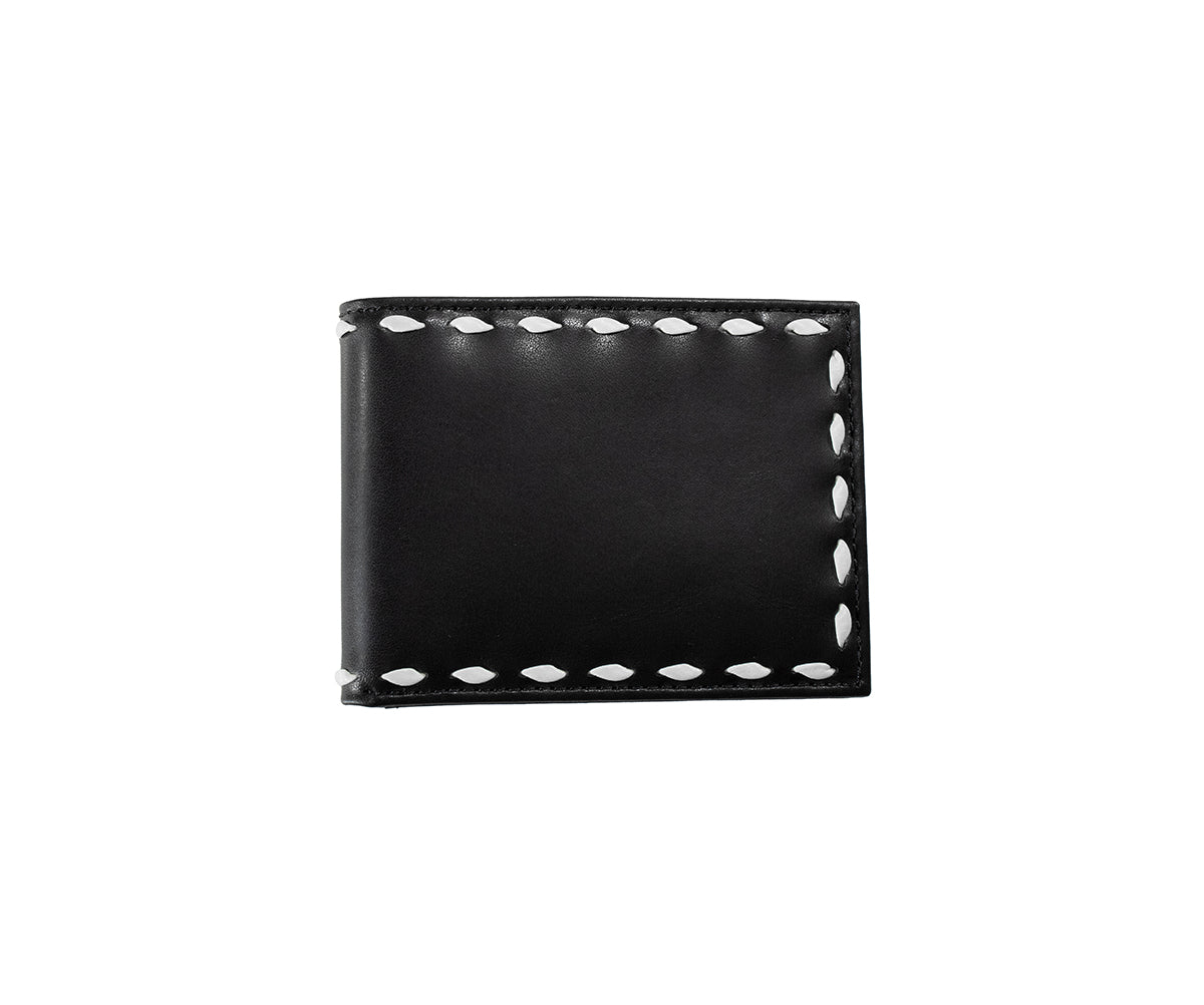 Portefeuille 3D pour hommes bipliant Smooth Buck Lace Black