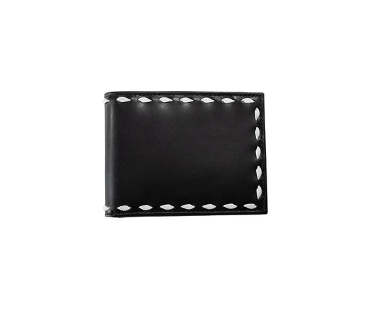 Portefeuille 3D pour hommes bipliant Smooth Buck Lace Black