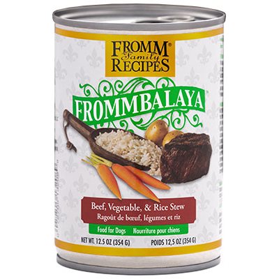 Fromm Conserve Chien Ragout Boeuf, Légumes et Riz 12.5Oz