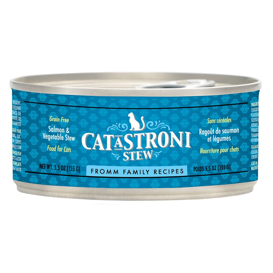 Fromm Conserve Cat-A-Stroni Ragoût de Saumon et Légumes 5.5oz