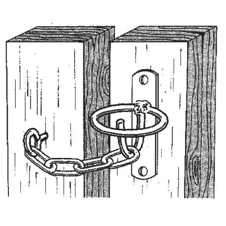 Loquet de porte avec chaîne