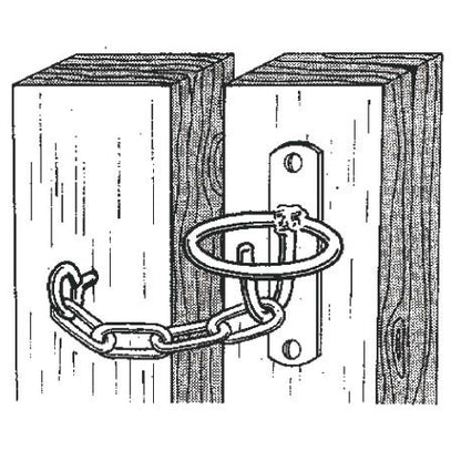 Loquet de porte avec chaîne