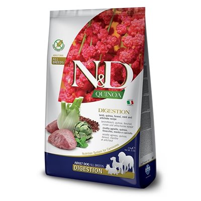 Farmina N&D Quinoa Sans Grain Chien Digestion Agneau 5.5Lbs