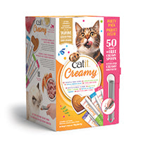 Paquet festif de gâteries Catit Creamy pour chats, assortiment avec cuillère, 50 x 15 g