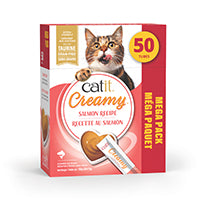 Catit Creamy Régals crémeux, Saumon, paquet de 50