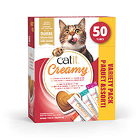 Catit Creamy Gâteries crémeuses à lécher, Mélange assorti, paquet de 50