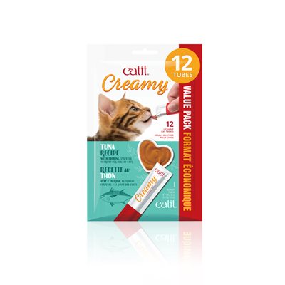 Catit Creamy Régals crémeux, Thon, paquet de 12