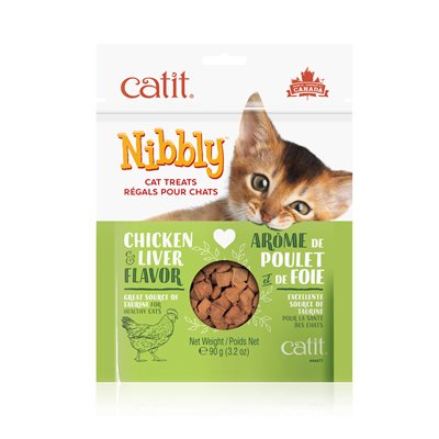 Catit Régals Nibbly pour chats, Poulet et foie, 90 g (3,2 oz)