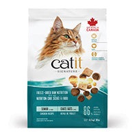 Nourriture Catit Signature avec cru séché à froid pour chats âgés, Repas de poulet, 4,5 kg