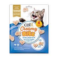 Gâteries moelleuses Catit Creamy Bitz, Saumon et crevette, paquet de 4, 48 g (1,7 oz)