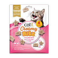 Gâteries moelleuses Catit Creamy Bitz, Thon et crabe, paquet de 4, 48 g (1,7 oz)