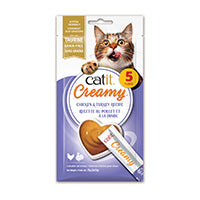 Gâteries crémeuses Catit Creamy, Poulet et dinde, paquet de 5, 75 g (2,6 oz)