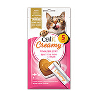 Gâteries crémeuses Catit Creamy, Thon et crabe, paquet de 5, 75 g