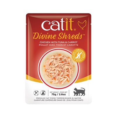 Catit Garniture Divine Shreds Pour Chats, Poulet Avec Thon E