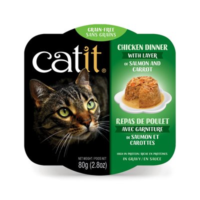 Repas de poulet Catit avec saumon et carottes, 80 g (2,8 oz)