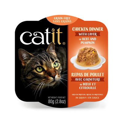 Repas de poulet Catit avec bœuf et citrouille, 80 g (2,8 oz)