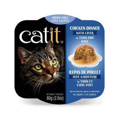 Repas de poulet Catit avec thon et chou vert, 80 g (2,8 oz)