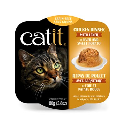 Repas de poulet Catit avec foie et patate douce, 80 g (2,8 oz)