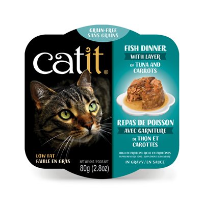 Repas de poisson Catit avec thon et carottes, 80 g (2,8 oz)