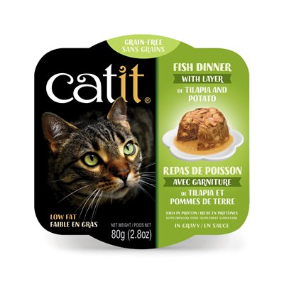 Repas de poisson Catit avec tilapia et pommes de terre, 80 g (2,8 oz)