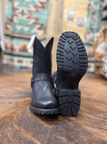 Roper Botte Pour Homme Noir Cuir Huilé