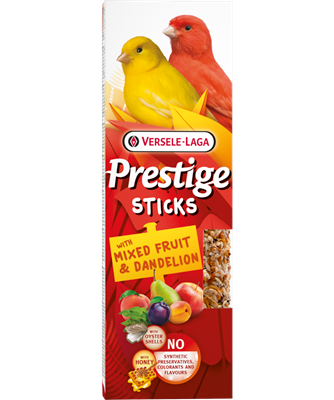 Versele Laga Prestige Sticks Canaris avec Mélange de Fruits & Pissenlit 60g