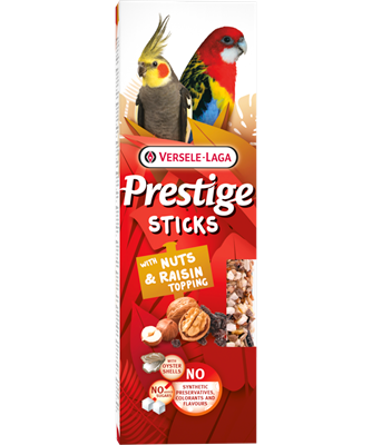 Versele Laga Prestige Sticks Grandes Perruches avec Noix & Garniture de Raisins 140g