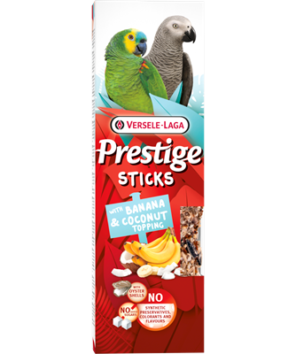 Versele Laga Prestige Sticks Perroquets avec Banane & Garniture de Coco 140g