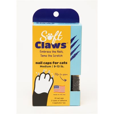 Soft Claws Capuchons à Ongles pour Chats Moyens Noir