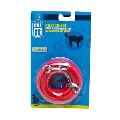 Câble D'Attache Catit/Nylon, 3M,Rouge-V