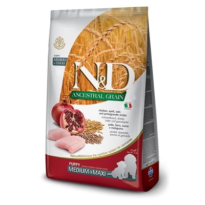 Farmina N&D Grains Ancestraux Chiot Poulet&Pomme Grenade Moy