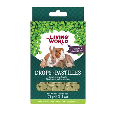 Régals Living World pour petits animaux, pastilles, arôme de pois, 75 g (2,6 oz)