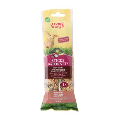 2 bâtonnets LivingWorld pour lapins, fruits, 112g