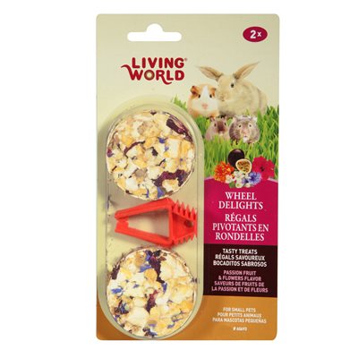 2 délices LivingWorld en rondelle, fruits/fleurs,68g