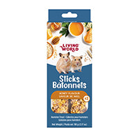 2 bâtonnets LivingWorld pour hamsters, miel, 90 g