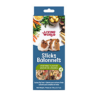 Bâtonnets Living World pour cochons d’Inde, saveur de légumes, paquet de 2, 90 g (3,17 oz)