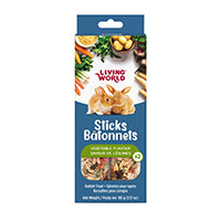 Bâtonnets Living World pour lapins, saveur de légumes, paquet de 2, 90 g (3,17 oz)